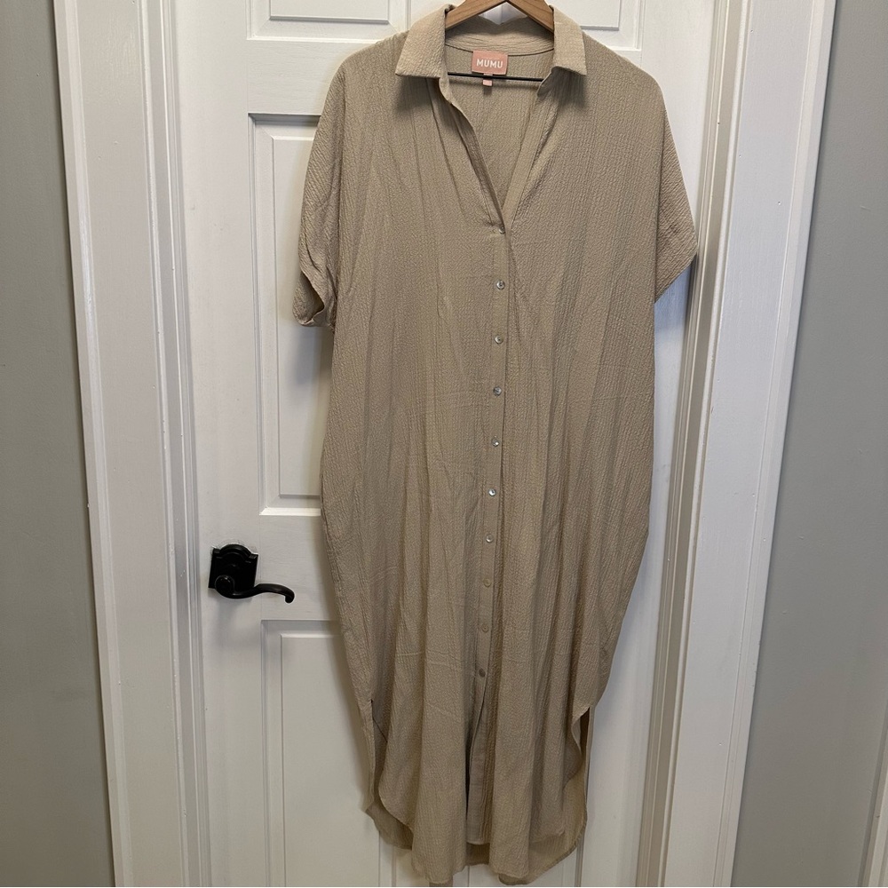 Show Me Your MuMu Beige Textured Dress (C)
